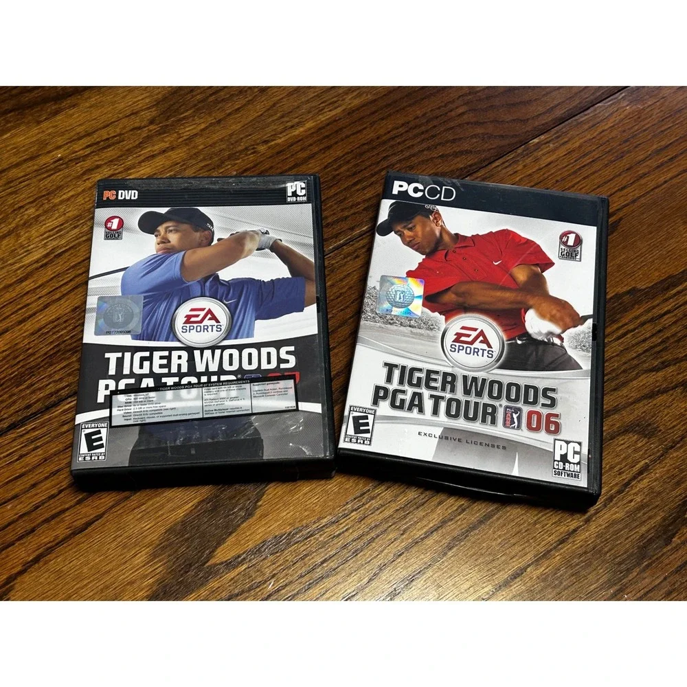 Tiger Woods PGA Tour‎ 06 & 07 PC Game Bundle EA Sports Golf Retro Windows DVD CD